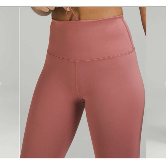 Lululemon Wunder Train HR Crop 23” Everlux Size 0 Brier Rose BRRO NWT - Picture 3 of 10